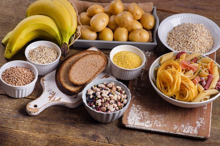 Bananas, bread, grains and pasta